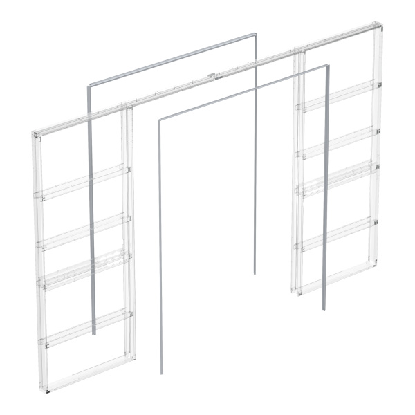 Комплект Armadillo (Армадилло) для обрамления пенала для двухстворчатой двери SLD.Comfort-PENAL frame 1800/2900 AL