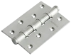 Петля карточная латунная универсальная MBU 100X70X3-4BB SN , врезная, цвет белый никель