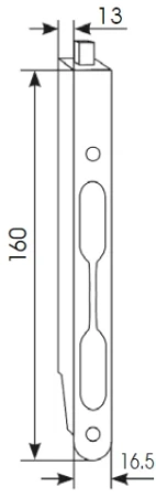 Шпингалет дверной OL160 AB, цвет античная бронза, сталь
