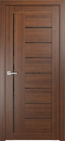 ЛУ-17 орех темный (стекло лакобель чёрный) Итальянский орех С матовым стеклом 700х2000