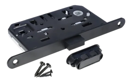 Замок межкомнатный M1895 BL магнитный, сантехнический, цвет черный