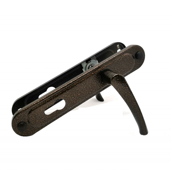 Ручка дверная Absolyute (Абсолют) на планке РФ1-85/07А (медь антик)