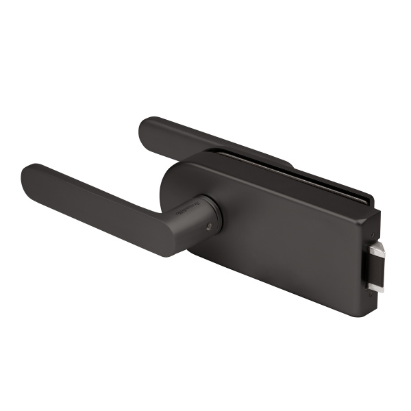 Комплект: замок+ручка Armadillo (Армадилло) для стеклянной двери Space.GL.LUV BL черный