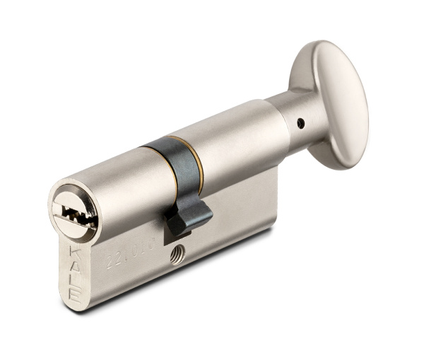 Цилиндровый механизм Kale kilit (Кале килит) с вертушкой 164 SM/68 (26+10+32) mm никель 5 кл.