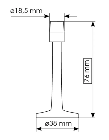 Дверной ограничитель DS2 SG, цвет матовое золото