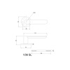Ручки дверные алюминиевые V36L-2 SL (матовый хром)