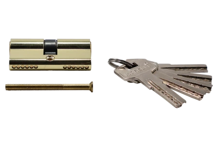 Ключевой цилиндр высокой секретности HS 60C PG (60мм), цвет - золото