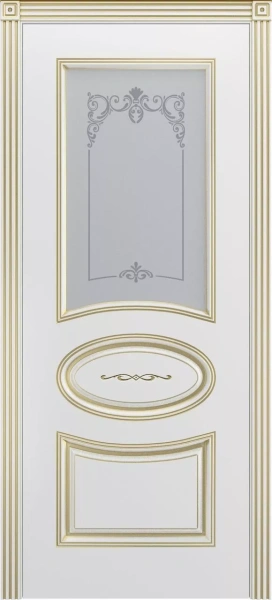 Межкомнатная дверь «Ария В1 ДО1» 2000 x 600 belyyspatinoyzoloto