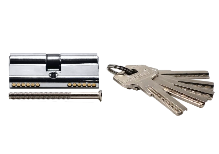 HS 60C PC, ключевой цилиндр высокой секретности (60мм), цвет - хром
