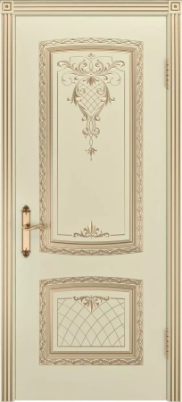 Межкомнатная дверь «Симфония Нью ДГ» 2000 x 600 slonovayakostspatinoyzoloto