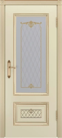 Межкомнатная дверь «Аккорд В3 ДО2» 2000 x 800 slonovayakostspatinoyzoloto