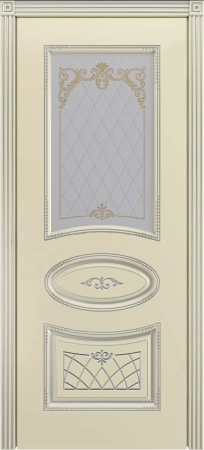 Межкомнатная дверь «Ария В3 ДО2» 2000 x 900 slonovayakostspatinoyserebro