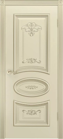 Межкомнатная дверь «Ария R-0 В3 ДГ» 2000 x 600 slonovayakostspatinoybeloezoloto