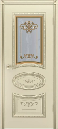 Межкомнатная дверь «Ария R В3 ДО» 2000 x 600 slonovayakostspatinoyzoloto