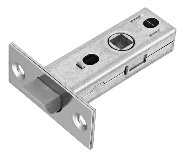 Защелка межкомнатная LP6-45 SC с пластиковым язычком, цвет матовый хром
