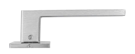 Ручка дверная SULLA  MH-48-S6 SSC/BL на квадратной розетке 6 мм, цвет суперматовый хром / черный, ЦАМ Light