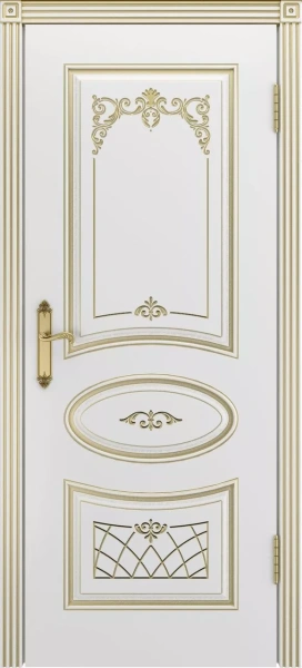 Межкомнатная дверь «Ария В3 ДГ» 2000 x 600 belyyspatinoyzoloto